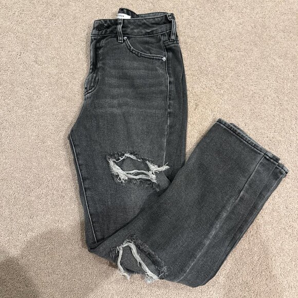 Women's Black and Grey Jeans - Picture 3 of 4